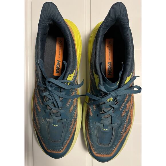 Hoka Speedgoat 5 Trail Running Shoes Blue Coral Men's Size 11.5D Insole Replaced - Picture 3 of 14